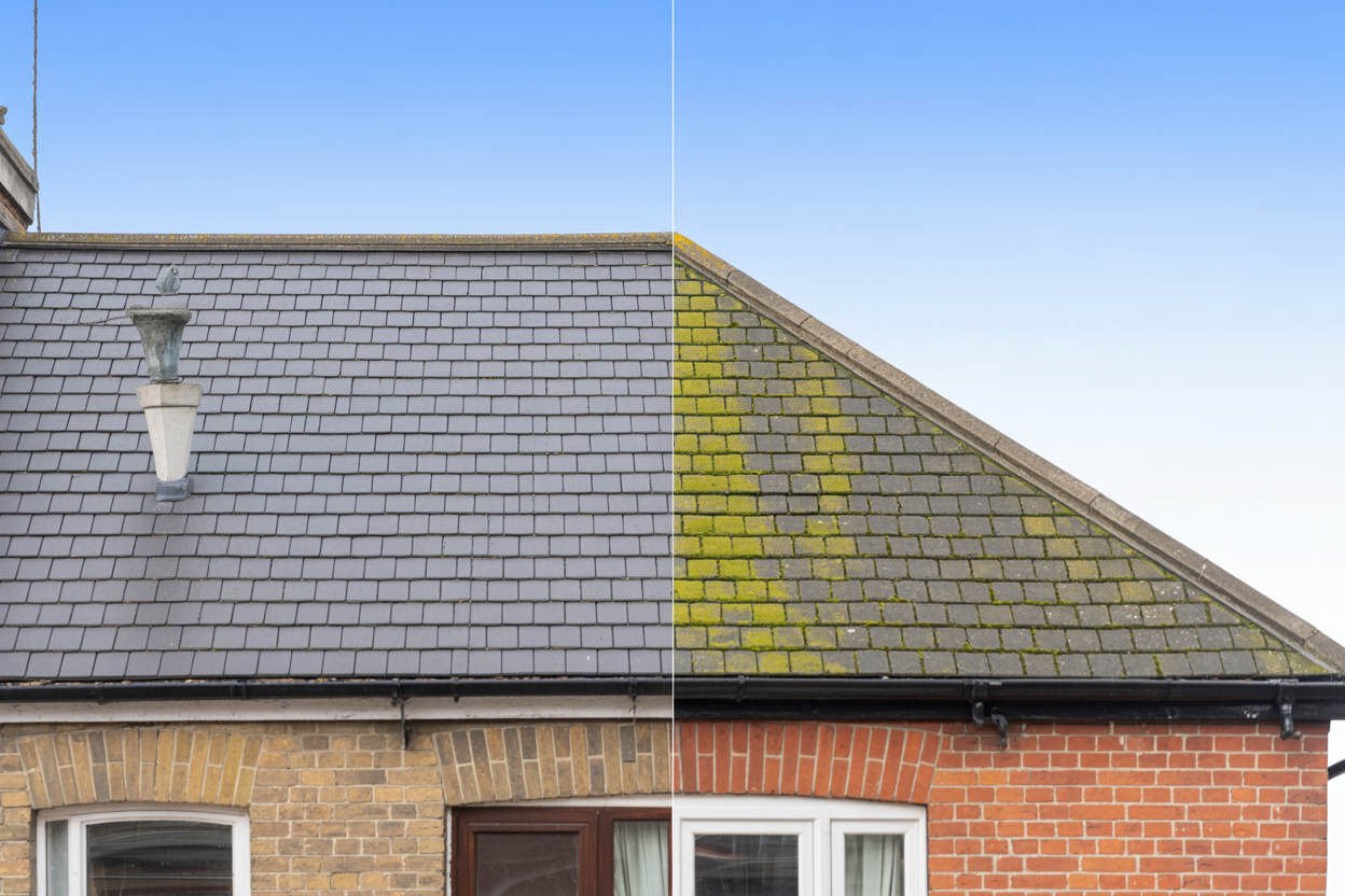 Professional roof cleaning